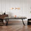 Table de salle à manger extensible 78,8 po à 110,2 po Moiser pour 10-12 avec plateau en pierre frittée-650849333