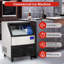 Machine à glaçons commerciale en acier inoxydable 110 lb / 24 H avec rangement de 27 lb, panneau de commande ACL et nettoyage automatique - parfait pour le restaurant, le bar, le café