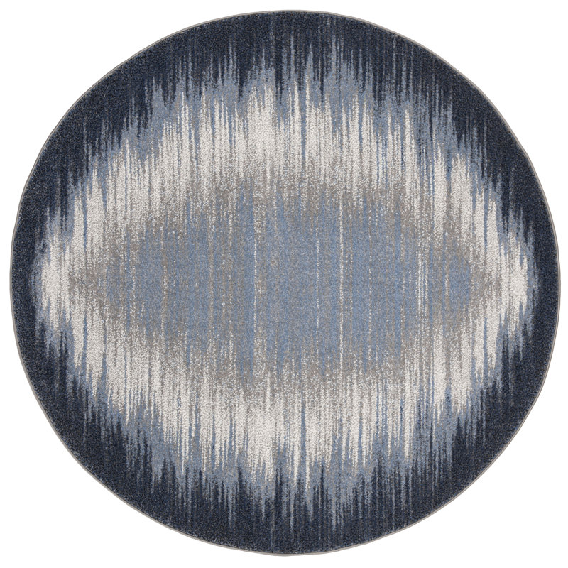 Tapis abstrait Prue Performance, Rond 5 pi 3 po