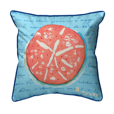 Sand Dollar Outdoor Reversible Throw Pillow