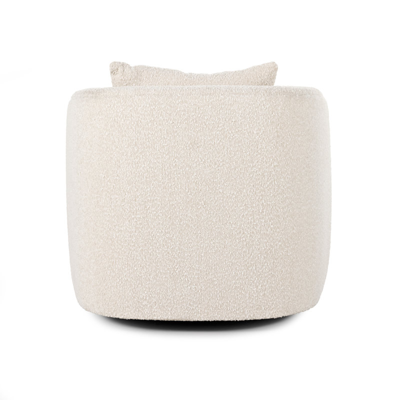 Topanga Swivel Barrel Chair, Polyester Blend, Knoll Natural