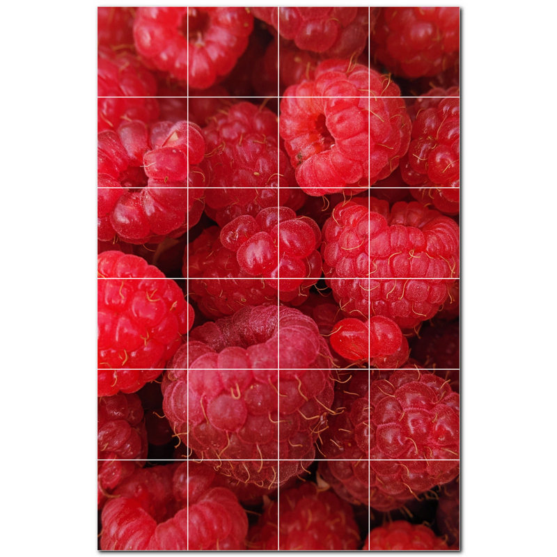 Panneau mural décoratif en céramique 8 po x 8 po Fruit Photo