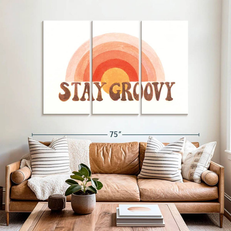 Tergel Stay Groovy, 42" H x 65" W