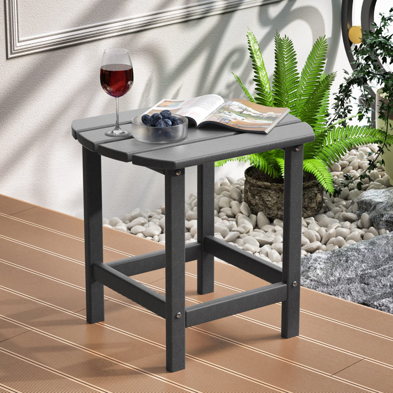 Table de bout toutes saisons Adirondack Tables de patio Tables de bout en plastique gris, Gris