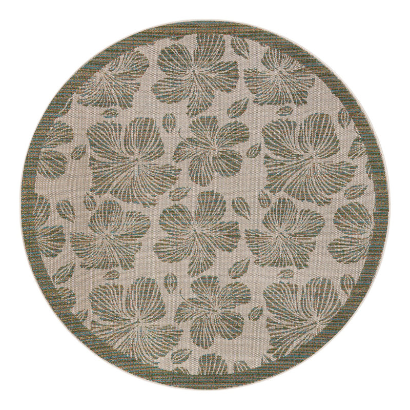 Tapis intérieur / extérieur Mehpare, Rond 6 pi 1 po