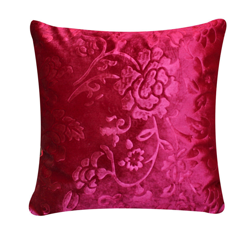 Topsham Floral Square Cushion Cover, Red