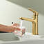 Robinet de salle de bain à un trou avec bonde escamotable, robinet de lavabo à poignée simple, robinets de lavabo en laiton avec valve-120923914