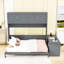 Queen Wall-Mounted Murphy Bed with Desk, Storage Cabinets and Shelves-1004277195