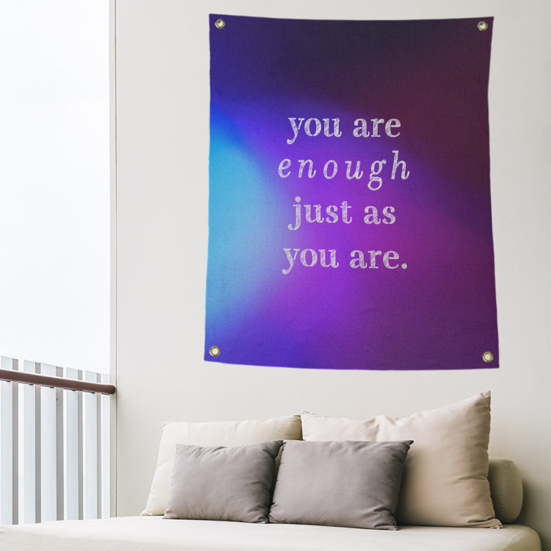 En polyester, vous êtes assez tapisserie quot, H 59 pi x l 50 po, Bleu / Mauve