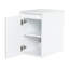 Meuble-lavabo de 36 po avec lavabo en résine, 2 portes à fermeture douce et 1 armoire latérale, conception à fixation flottante
