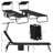 Outsunny Folding Chaise Lounge Pool Chairs, Outdoor Sun Tanning Chairs With Canopy Shade, Reclining Back, Steel Frame And Side Pocket For Beach, Yard, Patio-1929054586