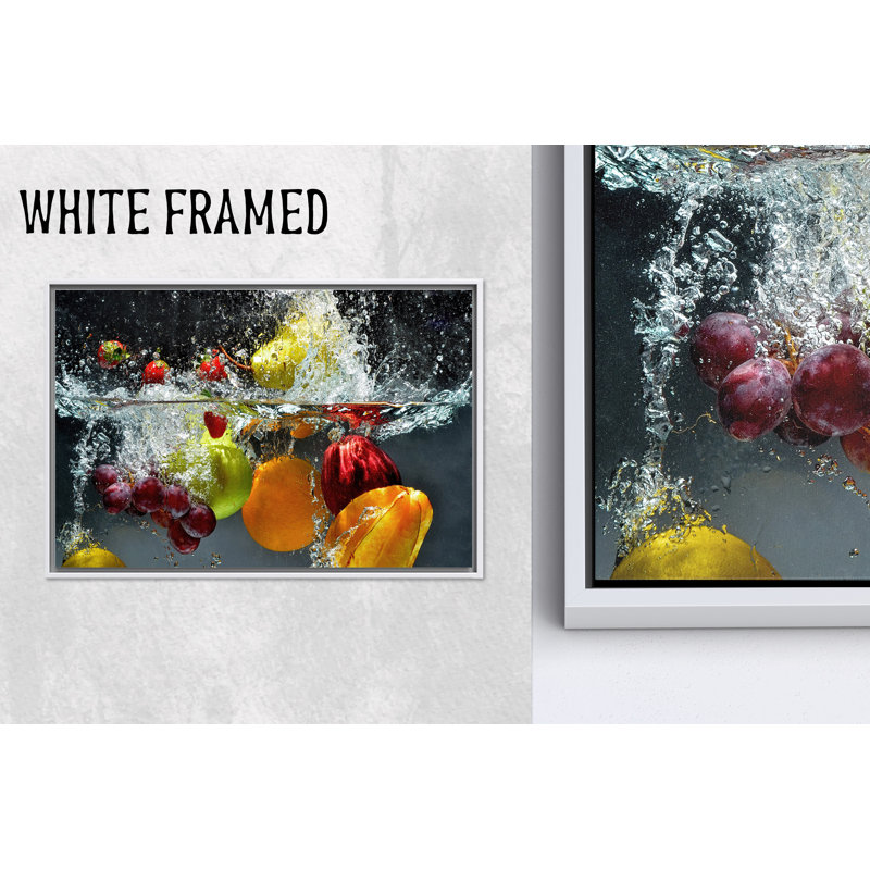 Impression sur toile Elegant Fruit Splash: Œuvre décorative de cuisine vibrante, 1P, 63,1 po H x 102,4 po l
