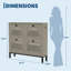 Armoire de rangement pour chaussures avec 4 tiroirs rabattables, organisateur de chaussures avec panneau creux et poignées carrées noires, étagère à chaussures réglable pour le salon de la chambre à coucher