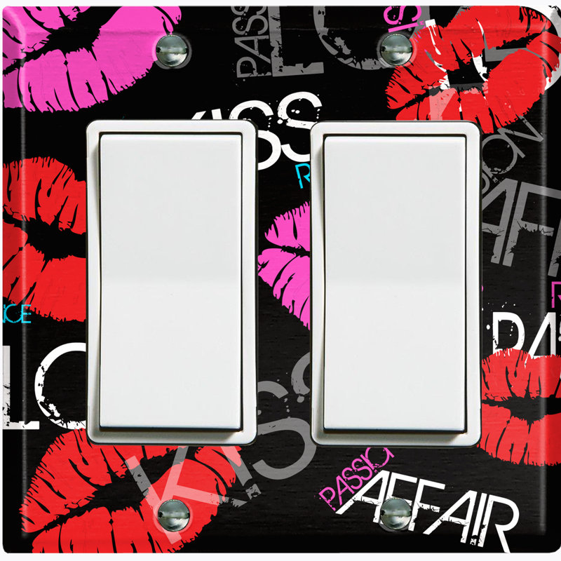 2 - Gang Rocker Standard Wall Plate, Black