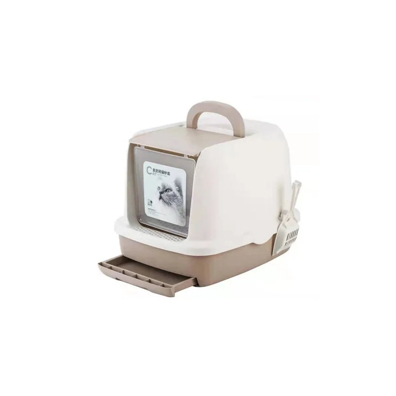 Gower Plastic Litter Box, Brown