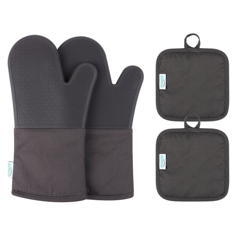 Norbi Potholder & Oven Mitt Set, Gray