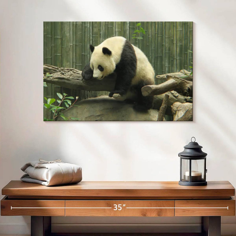 Brampt Panda On A Trunk, 16" H x 24" W