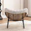 Chaise d'appoint berçante rembourrée Chenille-1979175378