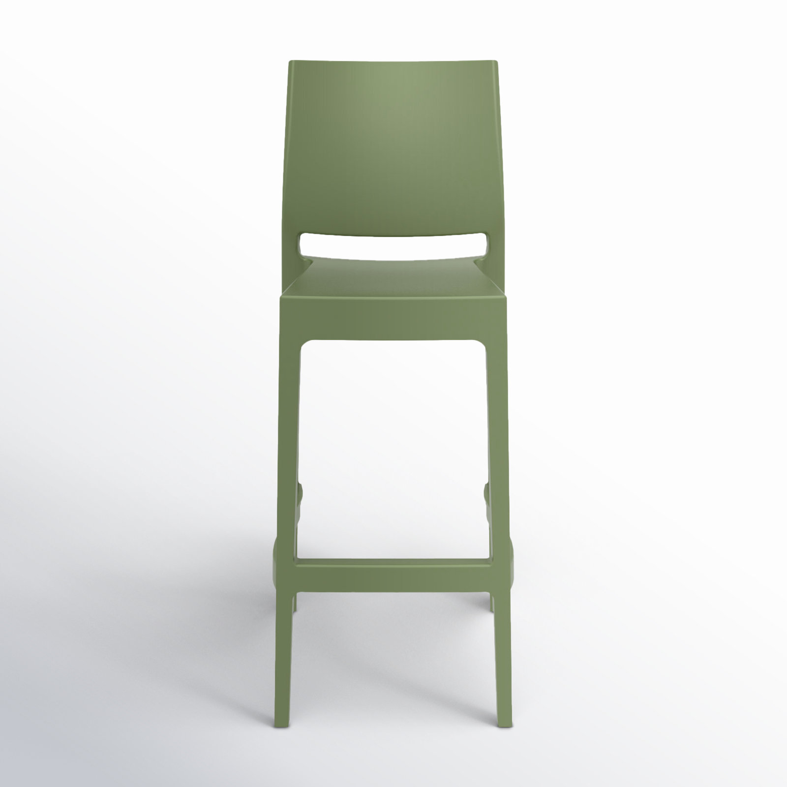 Adrienne Outdoor Bar Stool, Olive Green, 29.5"