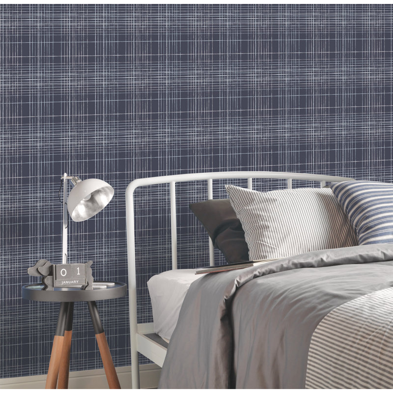 Deck 10m x 53cm Matte Wallpaper Roll, Navy Blue