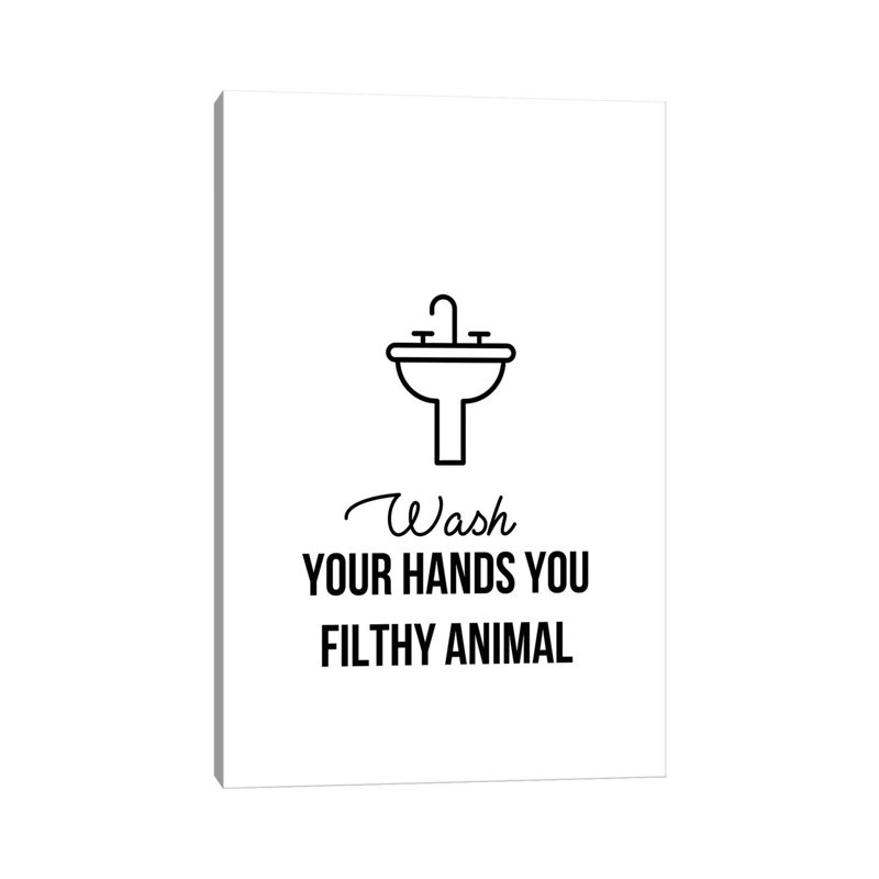 Wash Hands An by Leah Straatsma - Wrapped Canvas Print, 66.04 cm H x 45.72 cm W x 1.91 cm D