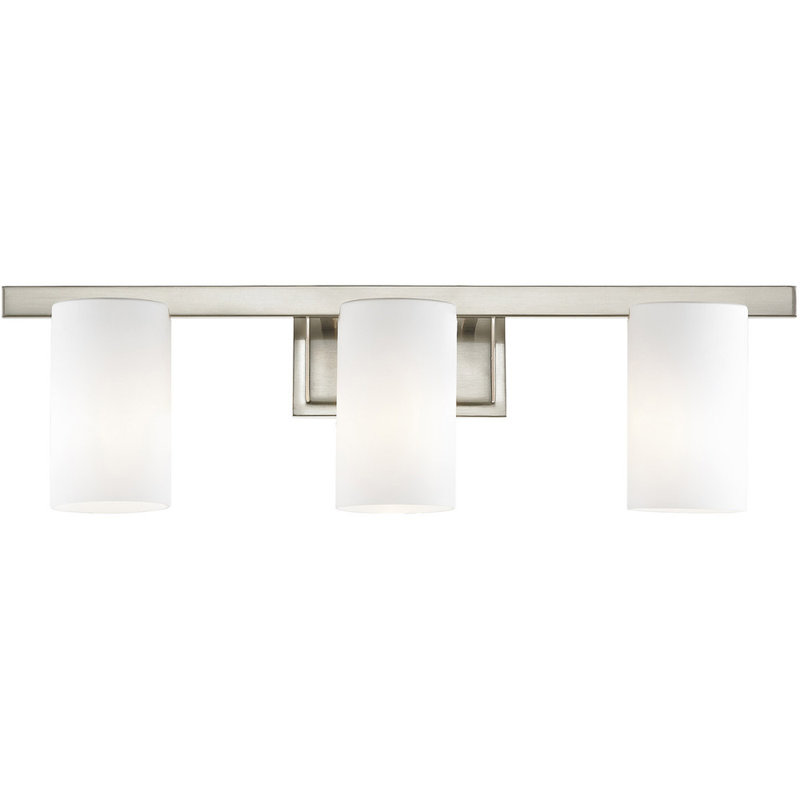 Éclairage pour meuble-lavabo 3 lumières Amylia, Nickel brossé
