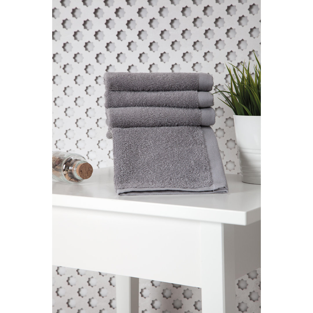 Zimmerman Midweight Washcloth (Set of 4) Highland Dunes 