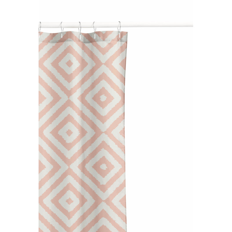 Ikat Eye Ultra-Thin Lightweight Shower Curtain, Pink