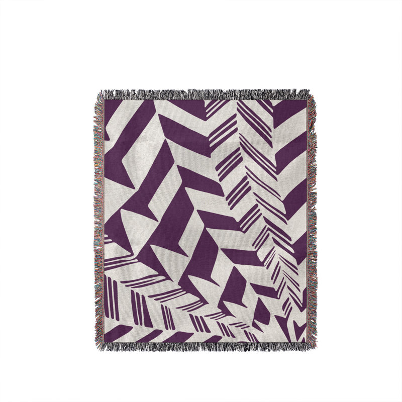 Jeté en coton Kafi, 50 x 60, Mauve