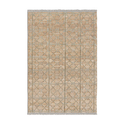 Moorgate Geometric Handmade Flatweave Khaki/Sage Area Rug