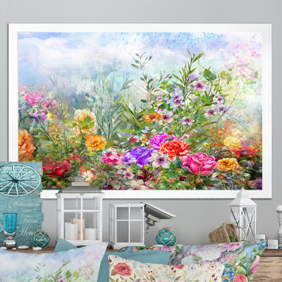 «Multicolor Spring Flowers Impression IV», reproduction sur toile flottante