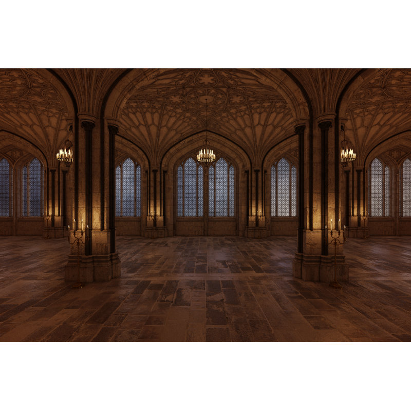 Palace Ballroom With Candles by Kate Smith - Wrapped Canvas Print, 30cm H x 46cm W