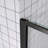 Single Sliding Opening Shower Door 56-60"W X 72"H Semi-Frameless Design Design Shower Glass Panel, 1/4" (6Mm) Clear Tempered Glass, Transparent Safety Film