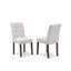 L'ensemble de table 3 pièces comprend une table de cuisine et 2 chaises Parson en tissu de polyester beige brume, noyer antique