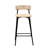 Counter Stools Set Of 2 Handwoven Paper Rope Bar Stools Boho Round Dining Pub Chairs For Kitchen (Black & Creamy White)
