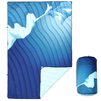 Couverture de camping imperméable de 79 po x 55 po, couverture de voyage légère en nylon pour la randonnée, plage, Blue Mountain