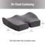 Coussin de siège en mousse viscoélastique Mind Reader, soutien ergonomique pour le bas du dos, le coccyx et le soulagement des douleurs à la hanche, favorise une meilleure posture, housse lavable, gris