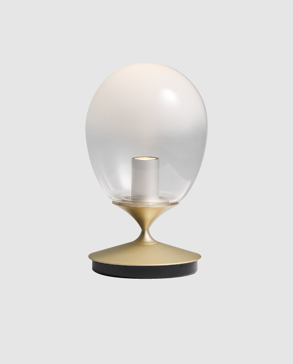 Table Lamp, Gold, 11" H x 6.3" W x 6.3" D