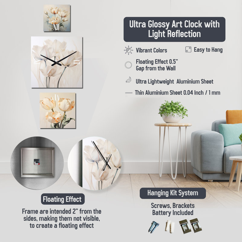 Lyris Metal Wall Clock