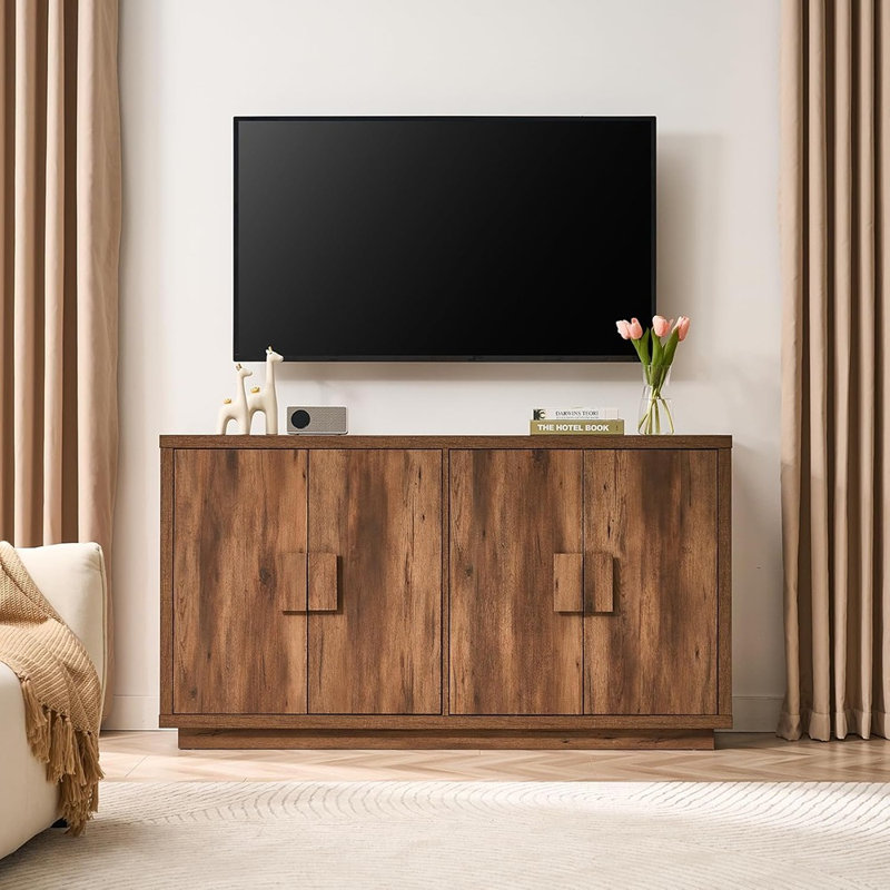 Buffet buffet avec 4 portes et tablettes - crédence en bois