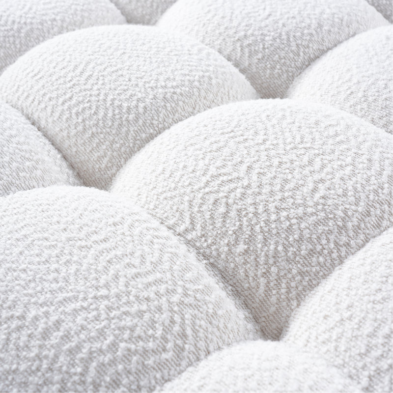 Repose-pieds blanc polyvalent Boucle