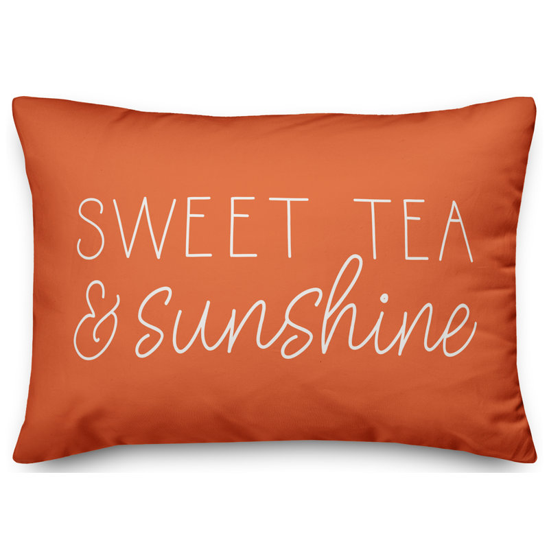  Housse de coussin rectangulaire et insert Sweet Tea and Sunshine, Orange