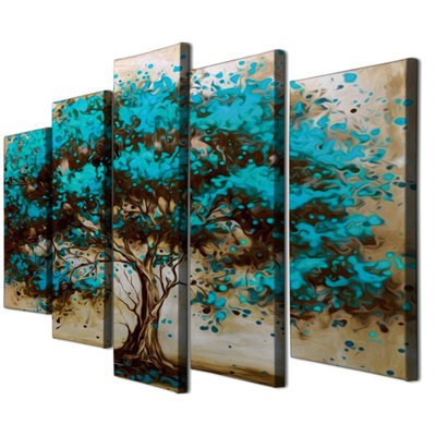 5 pièces, impression sur toile tendue