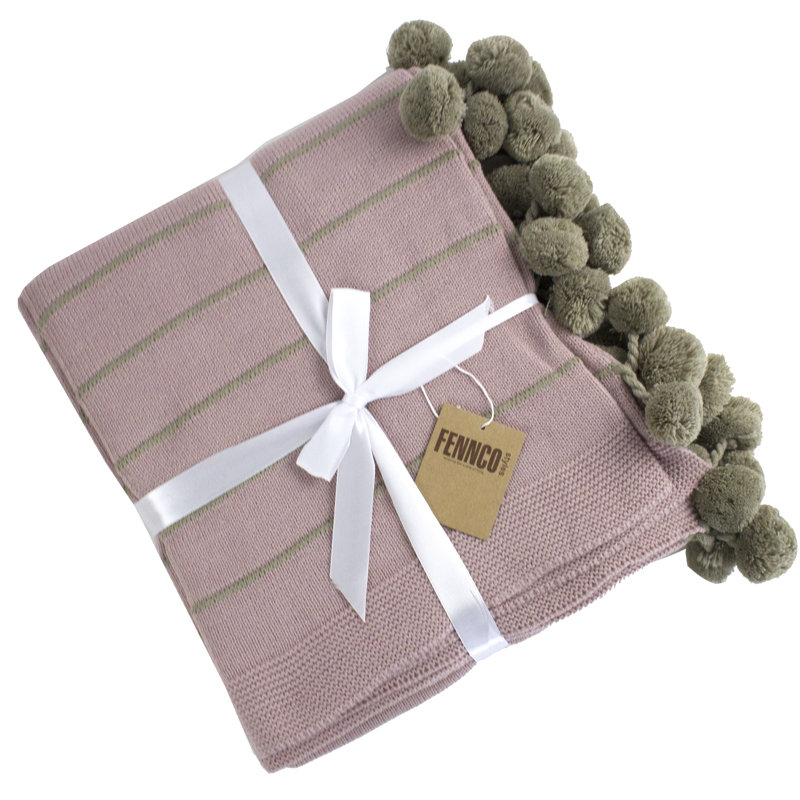 Hand Woven Throw Blanket, Taupe