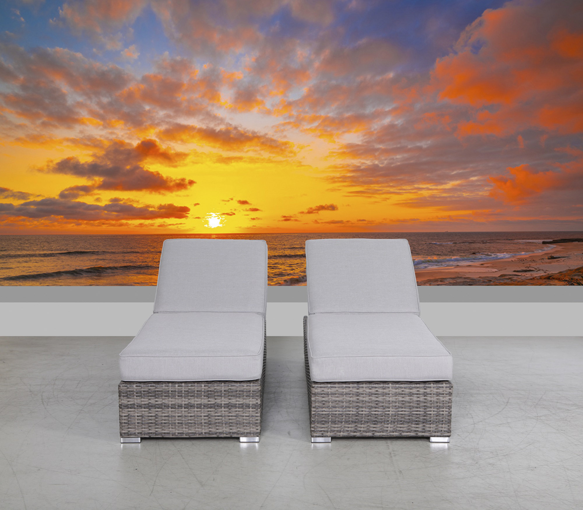 Sand & Stable™ Batley Fully Assembled Outdoor Wicker Chaise Lounge