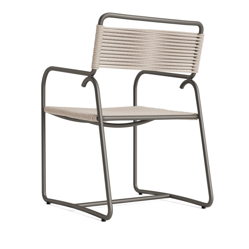 Walter Lamb Outdoor Armchair, Mica/Pebble