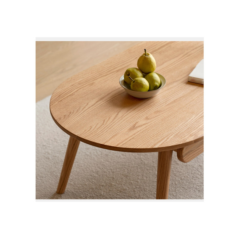 Meuble télé et table basse en bois massif, Brun