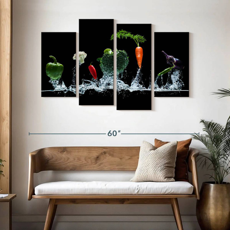 Yarlin Vegetables Splash, 32" H x 52" W
