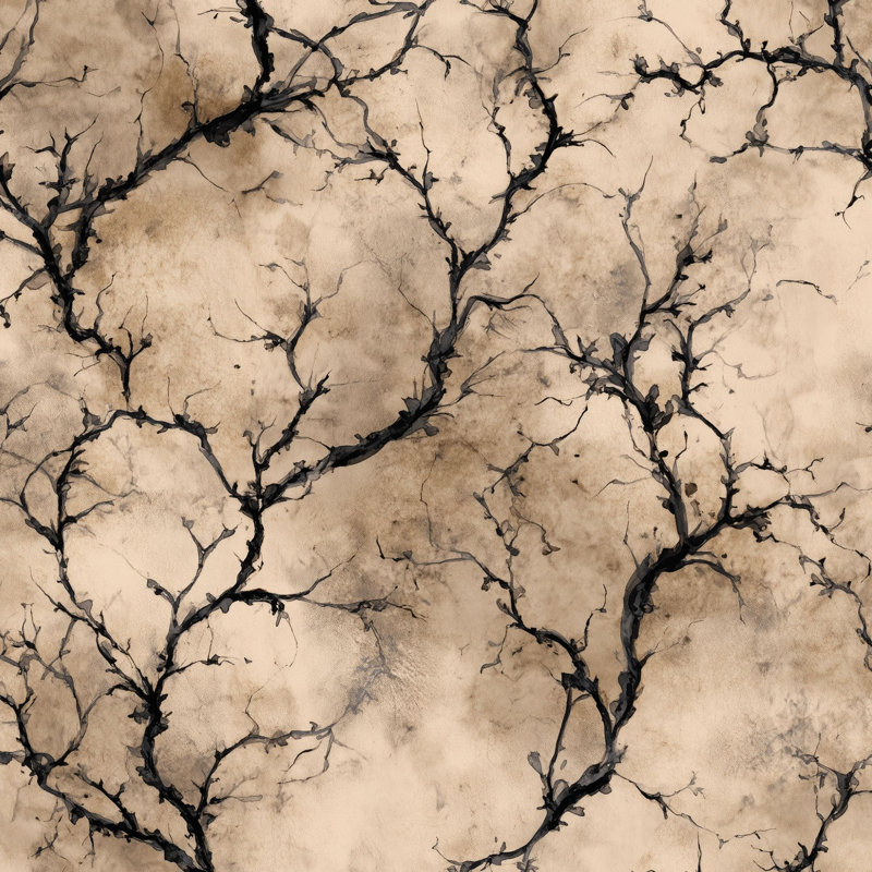 Papier peint organique à motif de branches