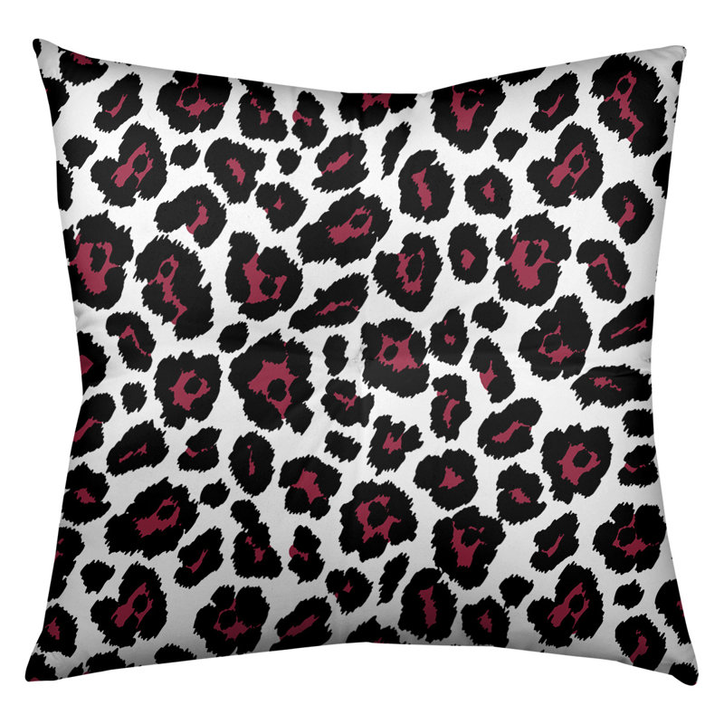 Housse et insert de coussin carré touffeté, H 26 po x l 26 po x P 3 po, Blanc/noir/rouge